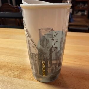 Starbucks Chicago Skyline Ceramic Mug - Black, Blue, Gray, and Gold